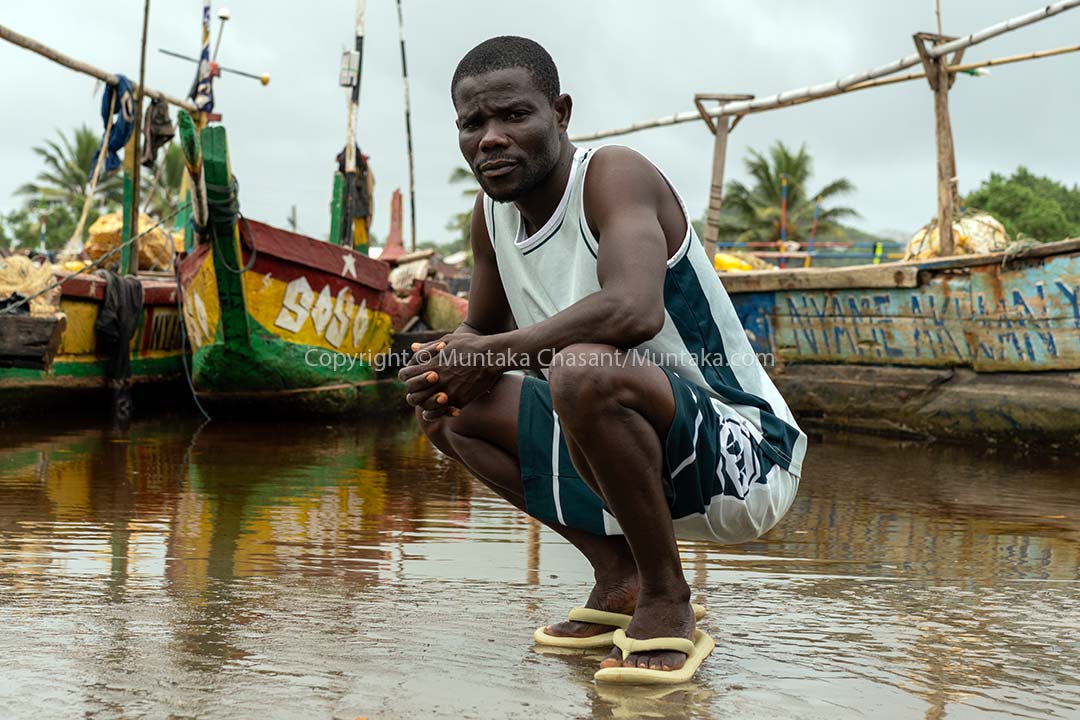 To respond to declining fisheries in Ghanaian waters, Isaac and other fishers migrated to nearby Ivory Coast every year to take advantage of the fisheries there during Ghana's annual closed season. But this annual migration came to an end in 2023 after the Ghana Government convinced Ivory Coast, Togo, and Benin to observe closed season together. "The Chinese-operated vessels bully and threatens us with guns and broken bottles. Migrating to Ivory Coast during closed seasons was our last resort. All of this upset us greatly," Isaac told me.
