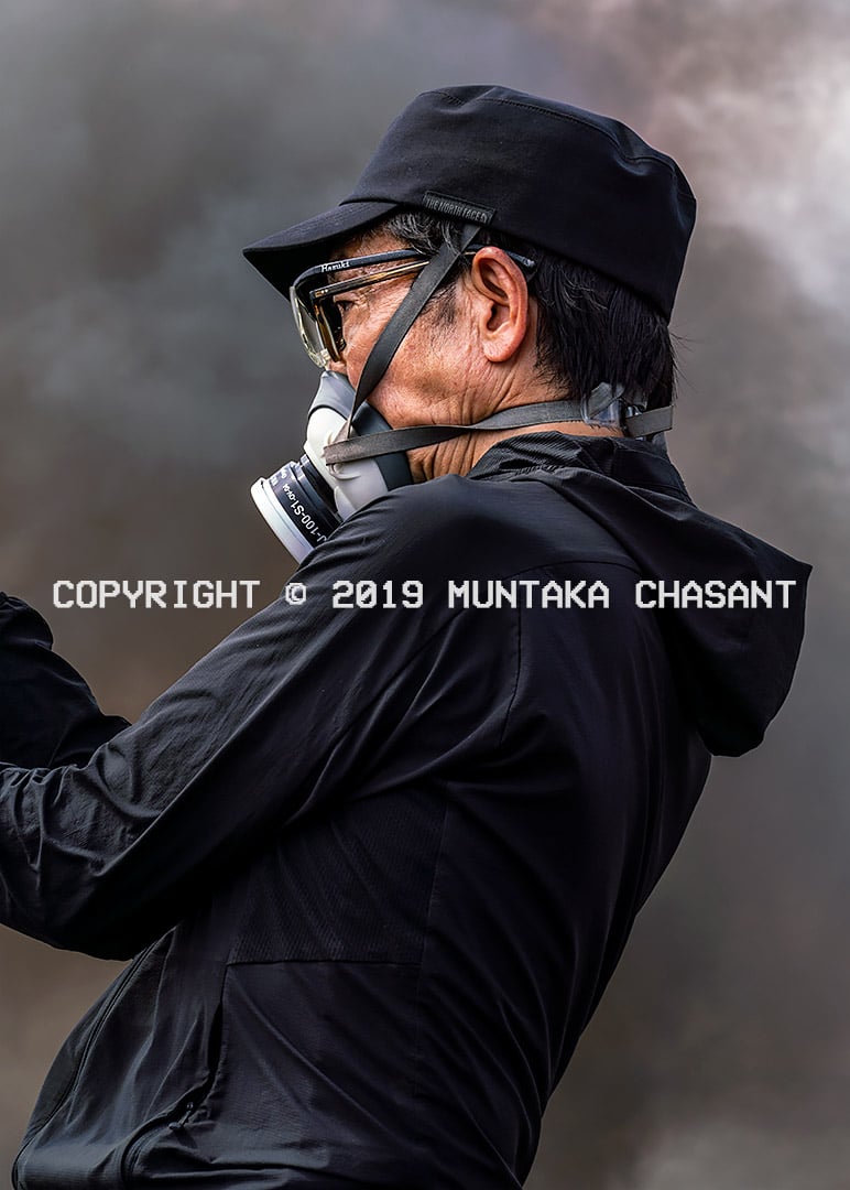 Japanese photographer and cinematographer films at Agbogbloshie, Ghana. Copyright © 2019 Muntaka Chasant