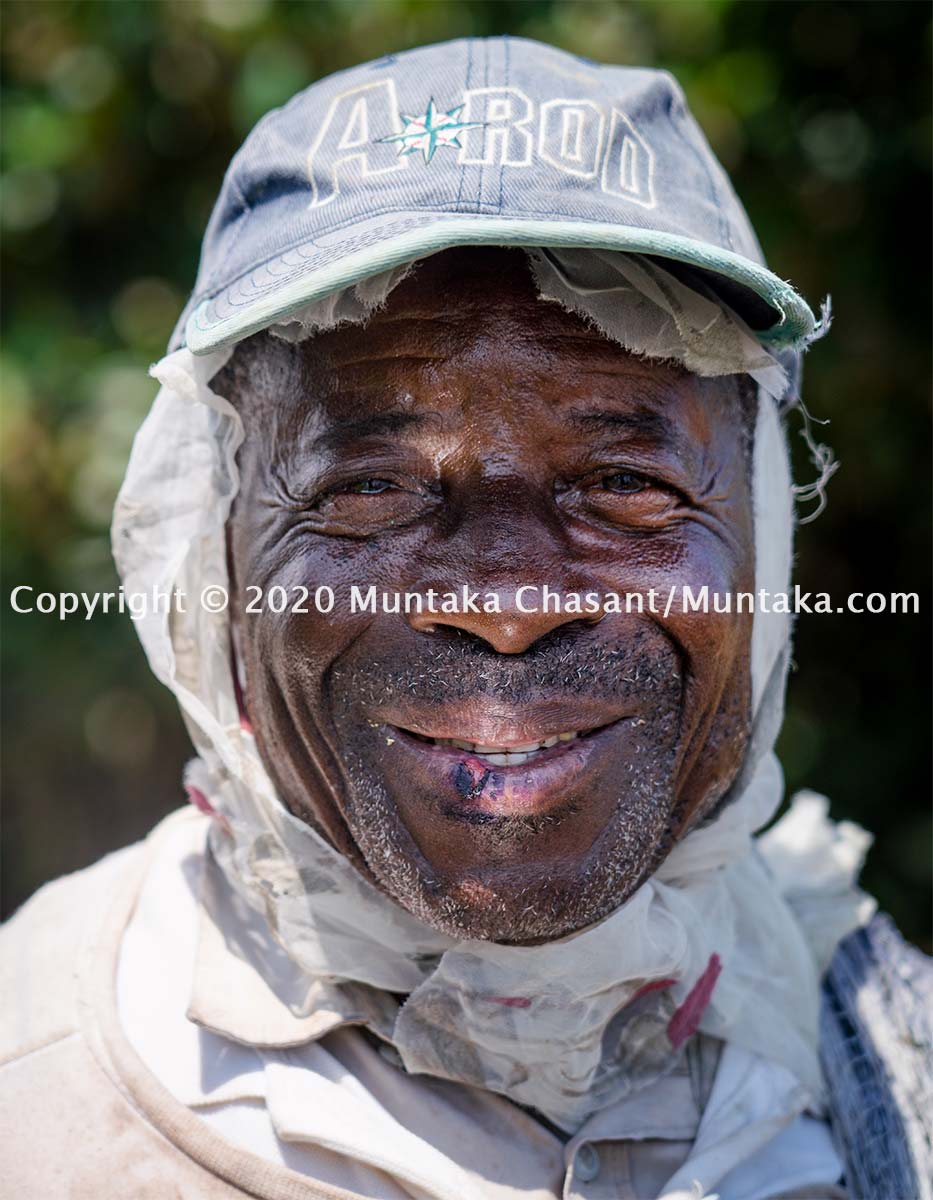 76 years old African fisherman smile for the camera. Copyright © Muntaka Chasant
